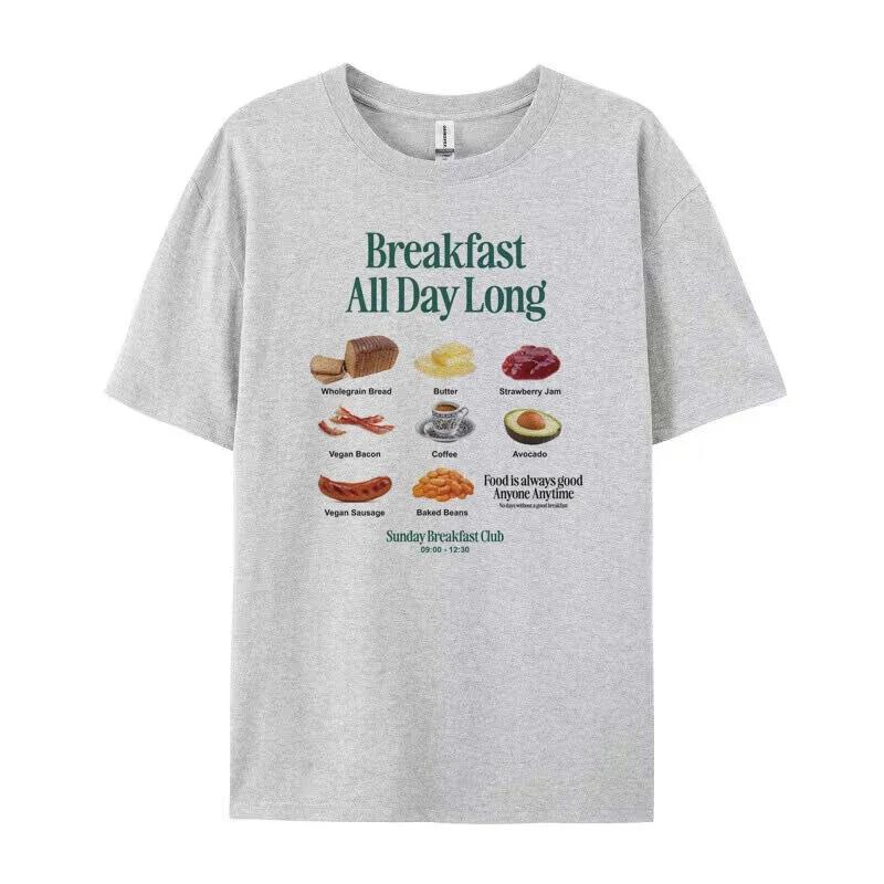 Retro Funny Breakfast Club T Shirt Oversized Y2k Streetwear Graphic Tees Cute Foodie Shirt Unisex Summer Aesthetic Women Clothes S
Retro Funny Breakfast Club T Shirt Oversized Y2k Streetwear Graphic Tees Cute Foodie Shirt Unisex Summer Aesthetic Women Clothes S