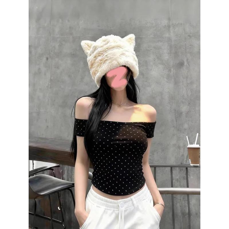 American Hot Girl One-shoulder Short-sleeved T-shirt for Women Summer New Slim Fit High-end Off-shoulder Short Top XL чорний
American Hot Girl One-shoulder Short-sleeved T-shirt for Women Summer New Slim Fit High-end Off-shoulder Short Top XL чорний