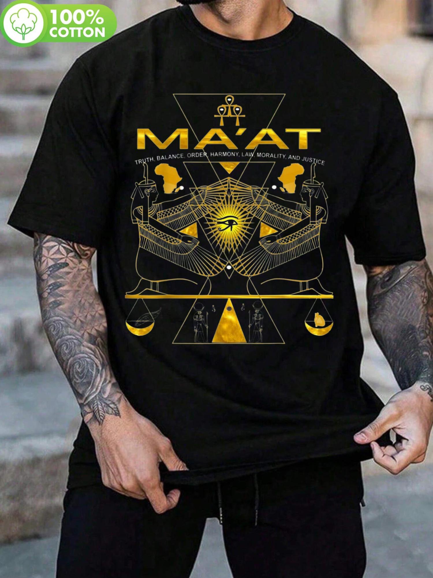 Ma at Egyptian-Inspired T-shirt - 100% Cotton XXL
Ma at Egyptian-Inspired T-shirt - 100% Cotton XXL