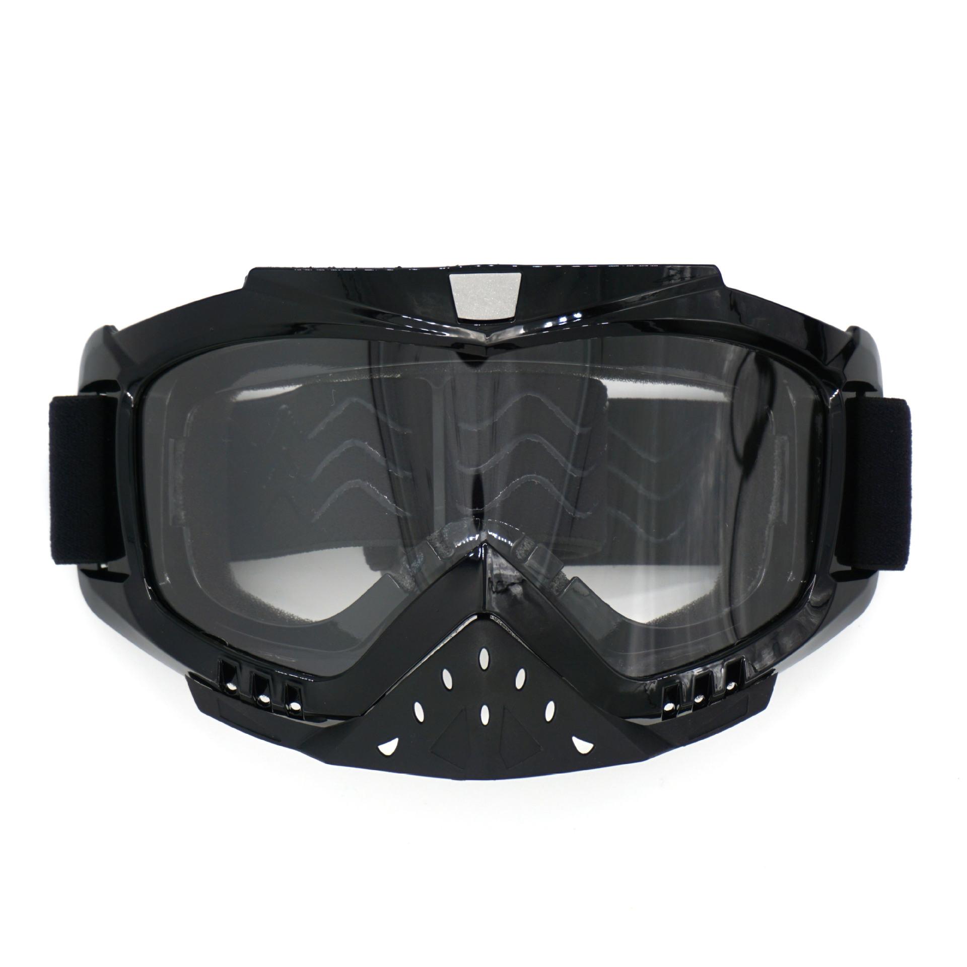 Motorcycle goggles with small nose guard, shiny black frame, non-slip velvet elastic strap, sports windproof and sun protection goggles Glossy black frame transp
Motorcycle goggles with small nose guard, shiny black frame, non-slip velvet elastic strap, sports windproof and sun protection goggles Glossy black frame transp