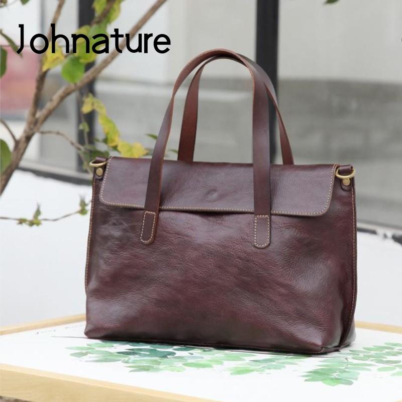 Johnature, простая большая сумка из натуральной кожи, женская сумка, универсальная большая вместительная сумка из натуральной яловой кожи, сумки на плечо
Johnature, простая большая сумка из натуральной кожи, женская сумка, универсальная большая вместительная сумка из натуральной яловой кожи, сумки на плечо