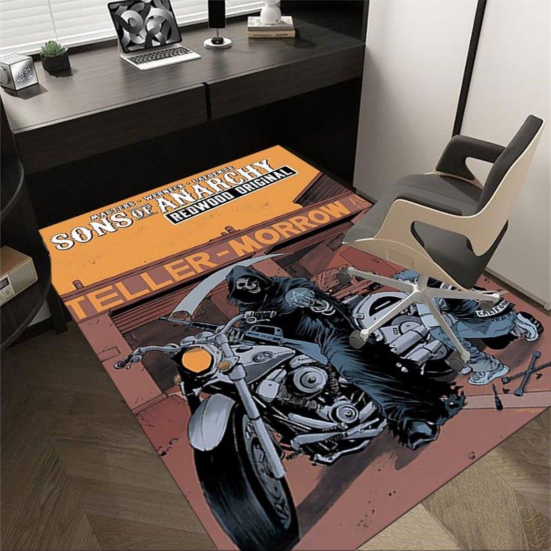 1pc Sons of Anarchy themed Office Carpet Chair Mats - durable polyester rug for home theater, office, dorm room decor - tA86 60cm by 90cm
1pc Sons of Anarchy themed Office Carpet Chair Mats - durable polyester rug for home theater, office, dorm room decor - tA86 60cm by 90cm