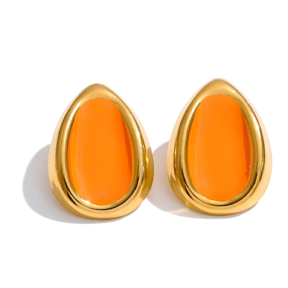 Yhpup Multi-Color Enamel Stud Earrings Waterproof Stainless Steel Daily Jewelry Mocha Black White Orange Color for Spring Summer
Yhpup Multi-Color Enamel Stud Earrings Waterproof Stainless Steel Daily Jewelry Mocha Black White Orange Color for Spring Summer
