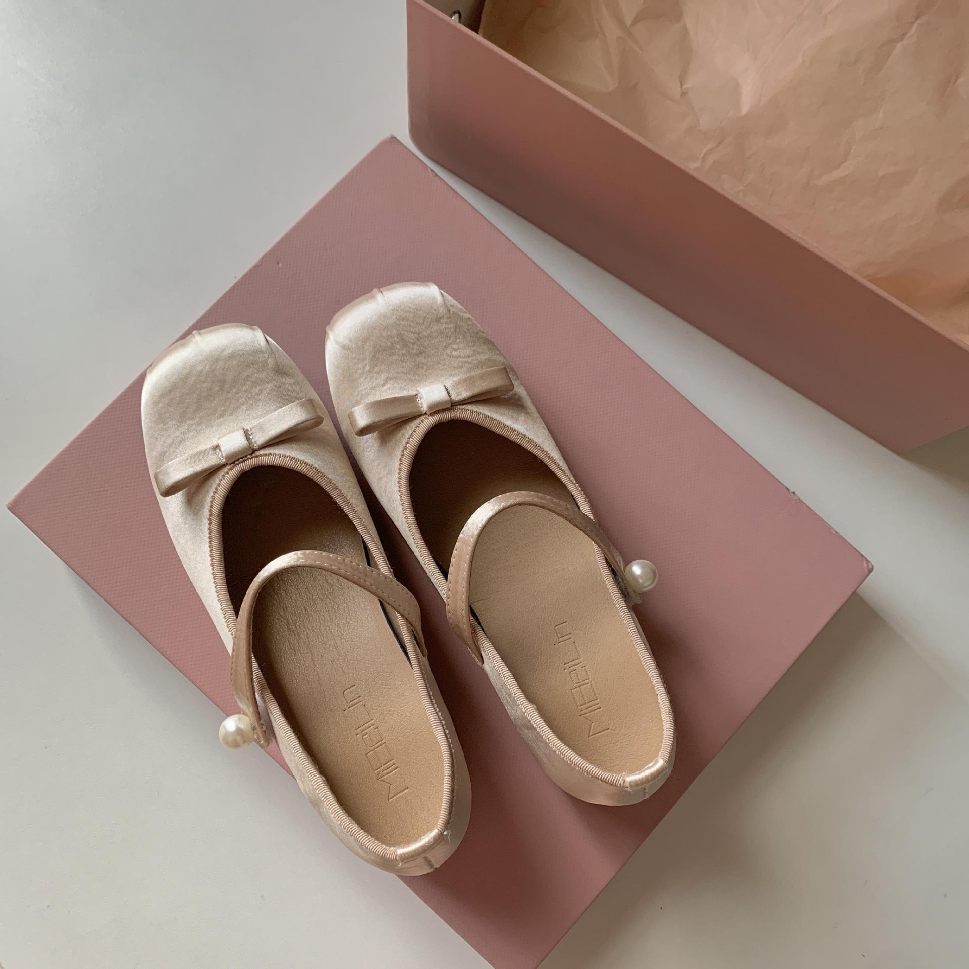French Evening Breeze Bow With Blue Satin Ballet Mary Jane Shoes Inner Height Increase Light Mouth Single Shoes Women 39 абрикосовий
French Evening Breeze Bow With Blue Satin Ballet Mary Jane Shoes Inner Height Increase Light Mouth Single Shoes Women 39 абрикосовий