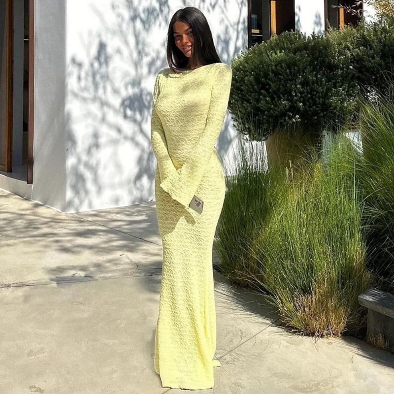 Furite s New Autumn Backless Strappy Long-sleeved Dress for Women L жовтий
Furite s New Autumn Backless Strappy Long-sleeved Dress for Women L жовтий