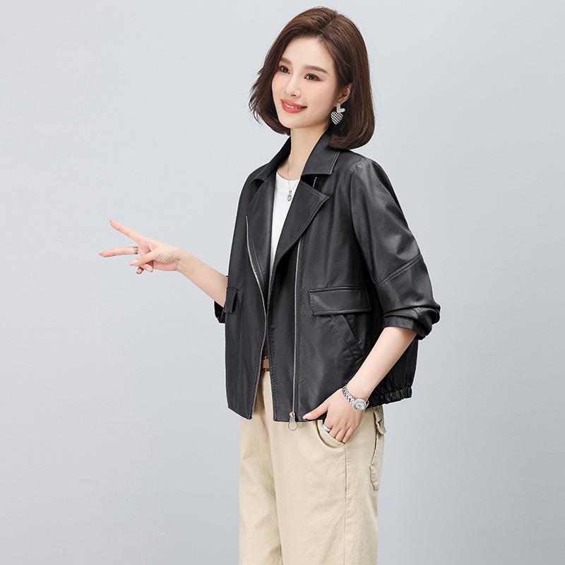 Retro short small leather jacket women s spring and autumn new design sense small casual motorcycle leather jacket 2XL чорний
Retro short small leather jacket women s spring and autumn new design sense small casual motorcycle leather jacket 2XL чорний