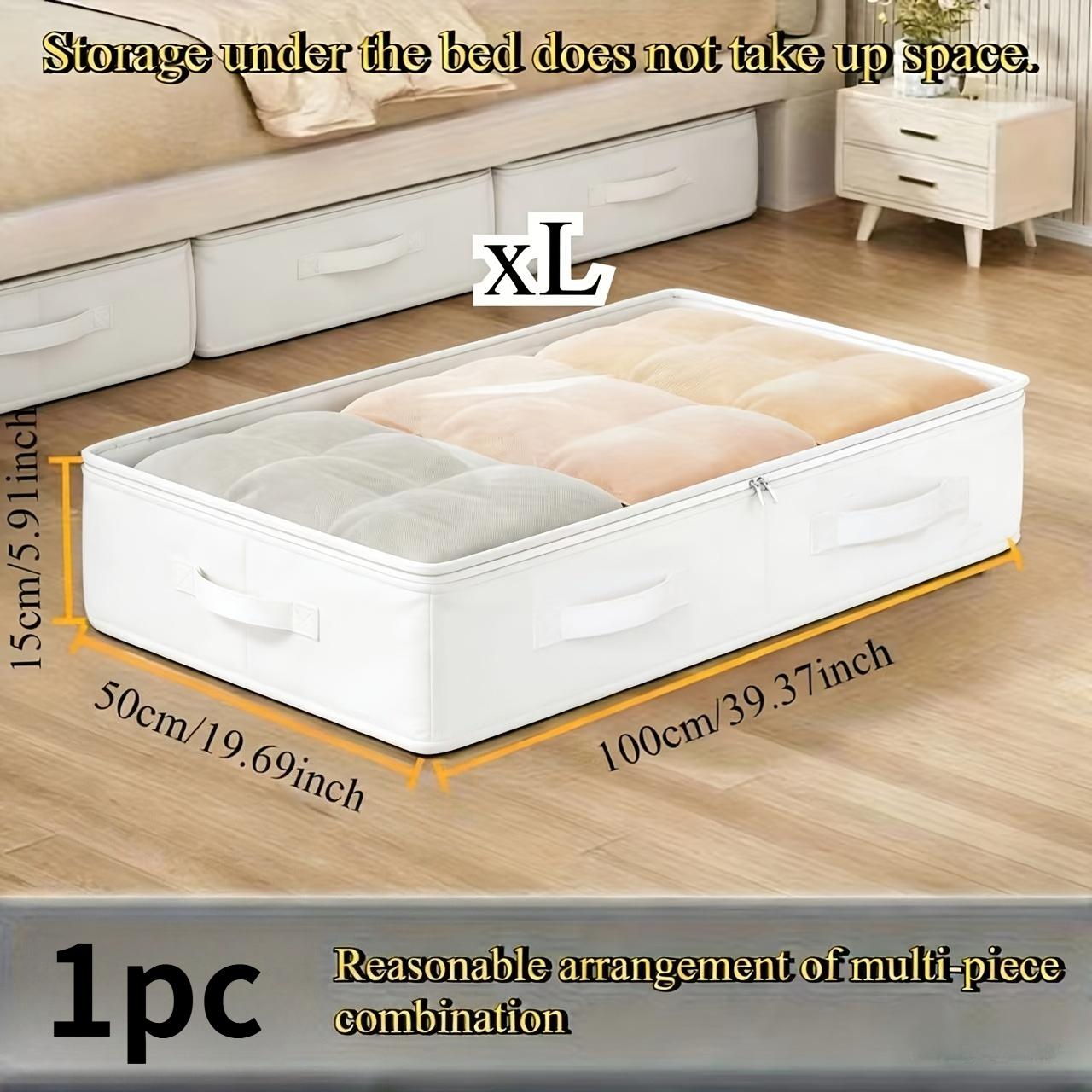 3pcs White Bed Under Storage Boxes | Foldable, Multipurpose for Blankets, Dresses, Quilts, Pillows, Clothes, Flip Top Closure
3pcs White Bed Under Storage Boxes | Foldable, Multipurpose for Blankets, Dresses, Quilts, Pillows, Clothes, Flip Top Closure
