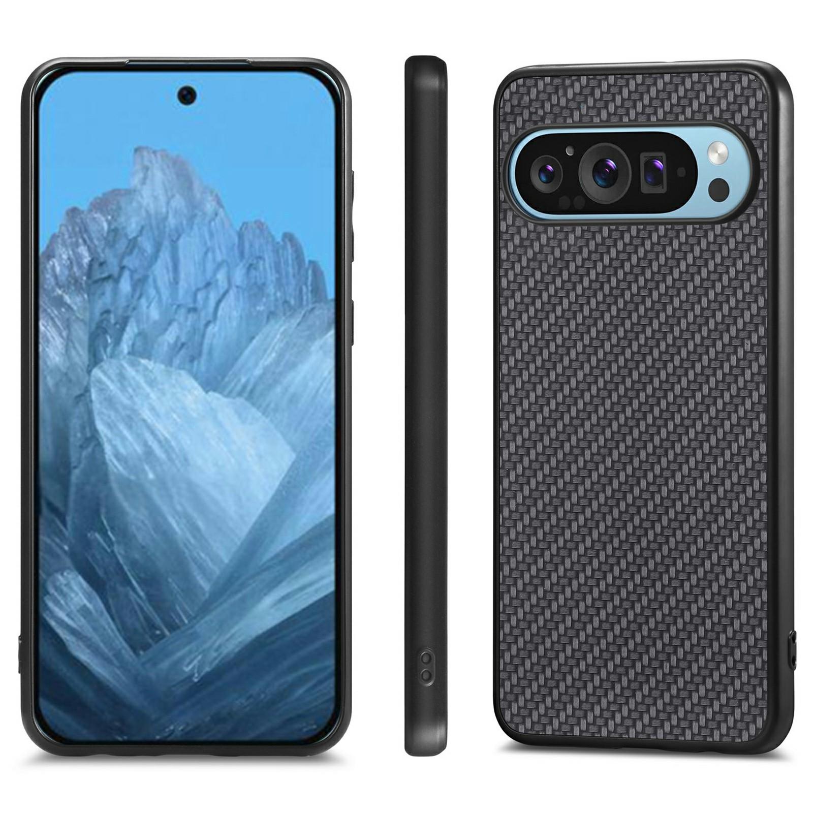 For Google Pixel 9/Pixel 9 Pro Case Carbon Fiber Texture PU+PC+TPU Phone Cover Apricot
For Google Pixel 9/Pixel 9 Pro Case Carbon Fiber Texture PU+PC+TPU Phone Cover Apricot