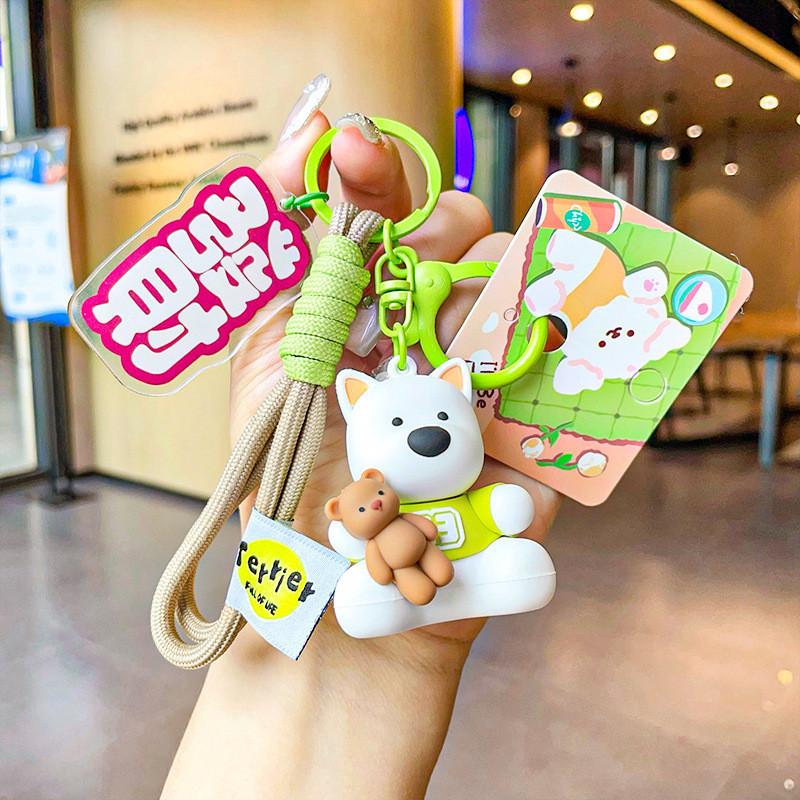 Вести милый силиконовый брелок для ключей с собакой, милый подарок для пар и автомобильный аксессуар Green Tag
Вести милый силиконовый брелок для ключей с собакой, милый подарок для пар и автомобильный аксессуар Green Tag