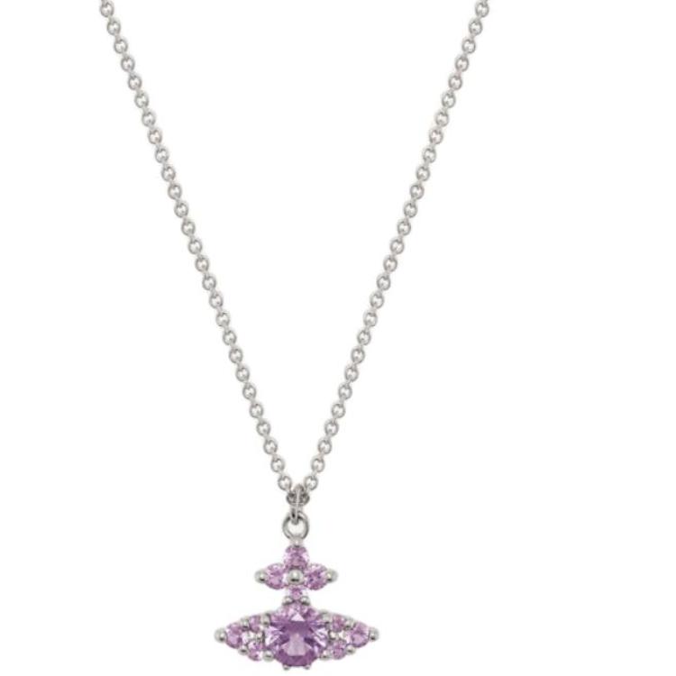 Vivienne Westwood Lobster Clasp Design Brass Necklace Women necklace Silver Light-Purple 630203HO-02P250 Basic Packaging-Dust Bag+Box
Vivienne Westwood Lobster Clasp Design Brass Necklace Women necklace Silver Light-Purple 630203HO-02P250 Basic Packaging-Dust Bag+Box