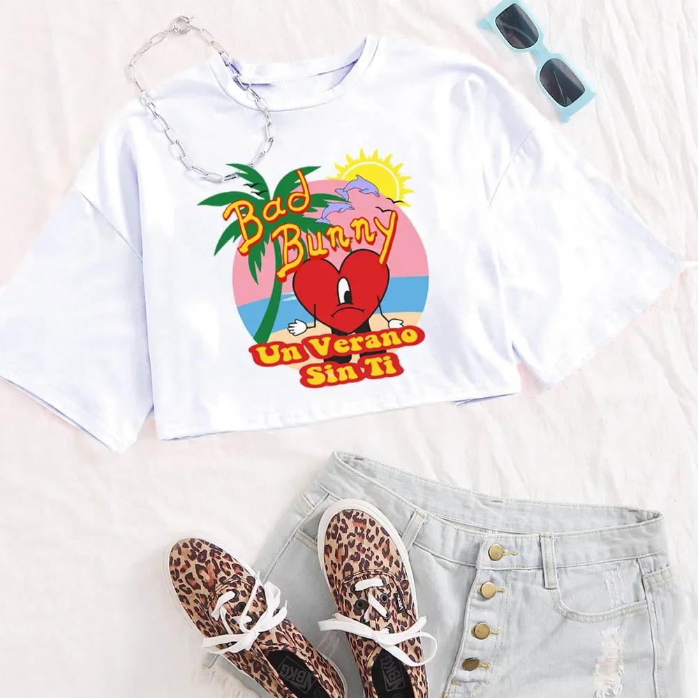 Bad Bunny Un Verano Sin Ti Футболка Женские Кроп-топы Девочки Круглый вырез Короткие рукава Повседневные Свободные Музыкальные футболки Подарок для фанатов 4XL
Bad Bunny Un Verano Sin Ti Футболка Женские Кроп-топы Девочки Круглый вырез Короткие рукава Повседневные Свободные Музыкальные футболки Подарок для фанатов 4XL