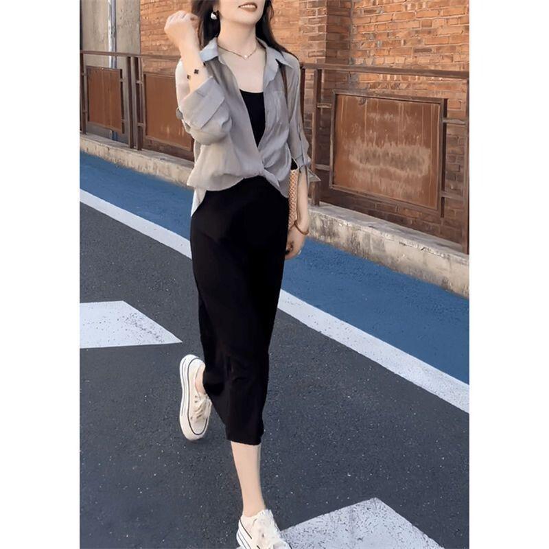 2026 Summer Women s Anti-Aging Two-Piece Set: Long-Sleeved Sun Protection Shirt and Black Camisole Dress M (80-100 kg)
2026 Summer Women s Anti-Aging Two-Piece Set: Long-Sleeved Sun Protection Shirt and Black Camisole Dress M (80-100 kg)