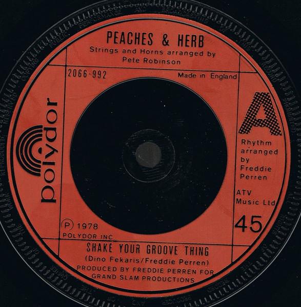 7inch Record PEACHES & HERB - Shake Your Groove Thing 2066992 Polydor 1978 UK Soul/Funk Used
7inch Record PEACHES & HERB - Shake Your Groove Thing 2066992 Polydor 1978 UK Soul/Funk Used