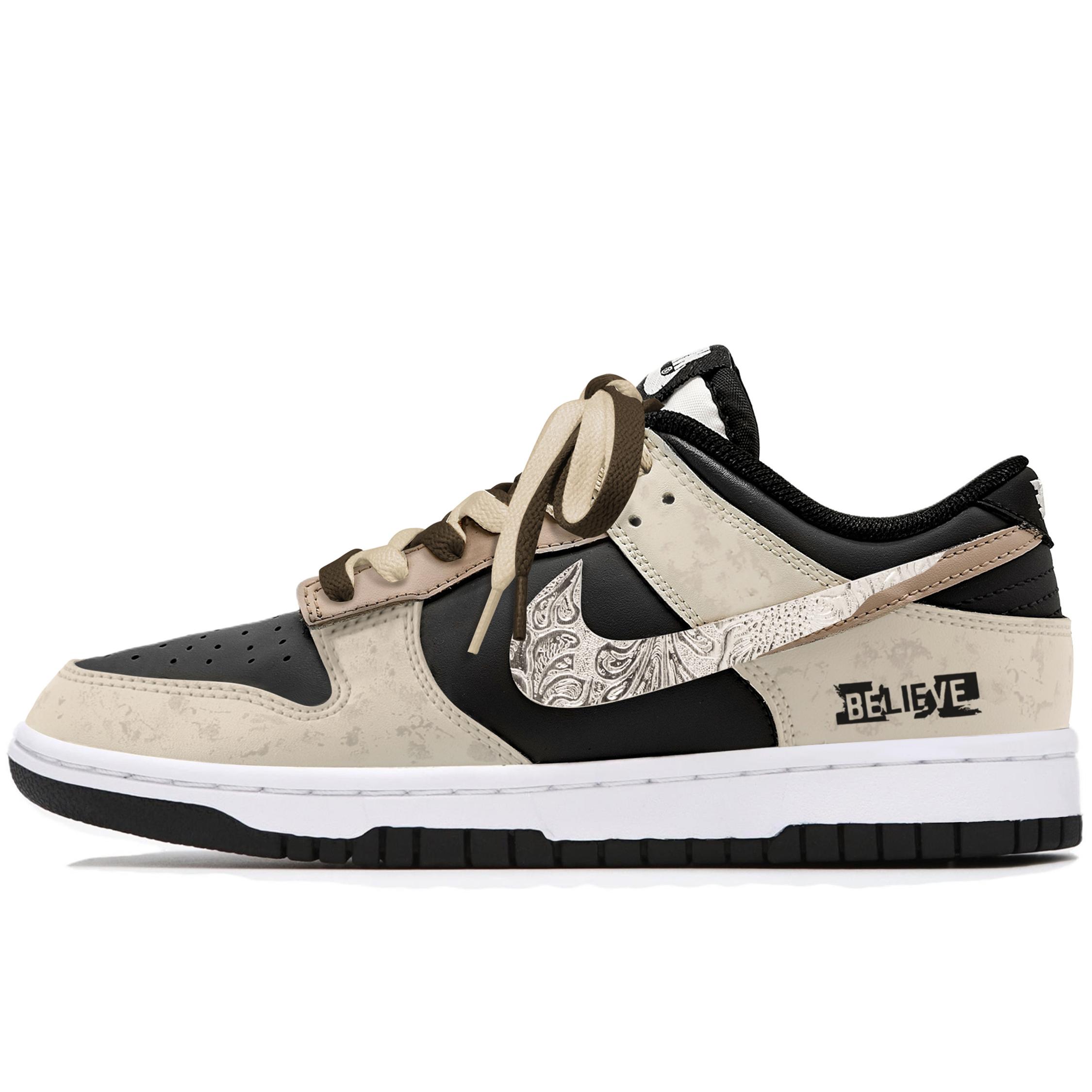 Nike Dunk Slip Resistant Abrasion Resistant Low top Skateboard Shoes Unisex Black Beige Brown DD1391-100(Team1921-A) 37.5
Nike Dunk Slip Resistant Abrasion Resistant Low top Skateboard Shoes Unisex Black Beige Brown DD1391-100(Team1921-A) 37.5