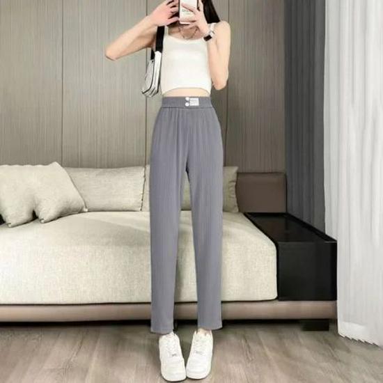Women s High-Waisted Ice Silk Tapered Harem Pants - Slim-Fit, Casual Summer Style S 70-78 серый
Women s High-Waisted Ice Silk Tapered Harem Pants - Slim-Fit, Casual Summer Style S 70-78 серый