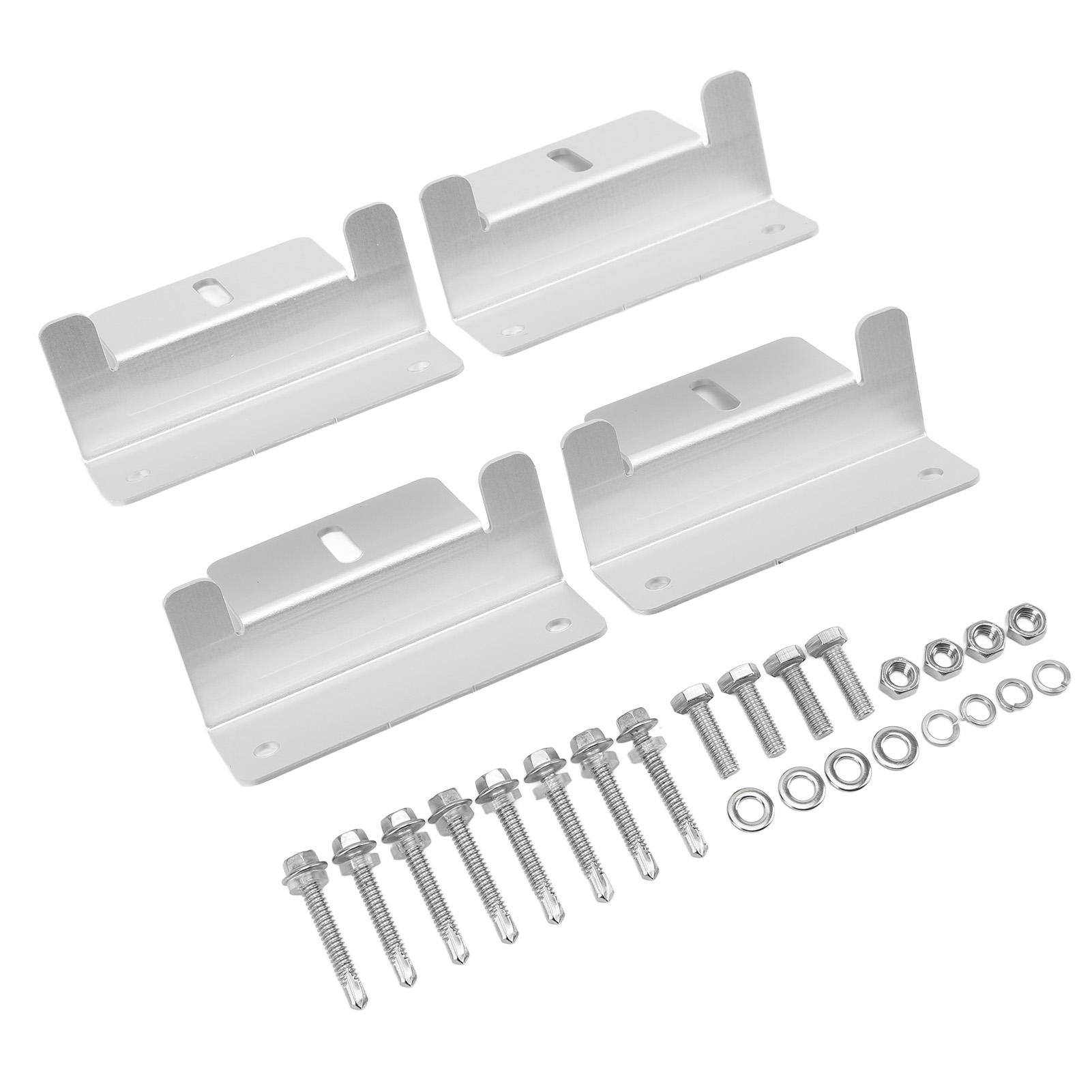 Комплект Z-кронштейнов для крепления солнечных панелей, 4 шт., Комплект для установки на крышу вне сети для автодома, яхты, плоской крыши
Комплект Z-кронштейнов для крепления солнечных панелей, 4 шт., Комплект для установки на крышу вне сети для автодома, яхты, плоской крыши