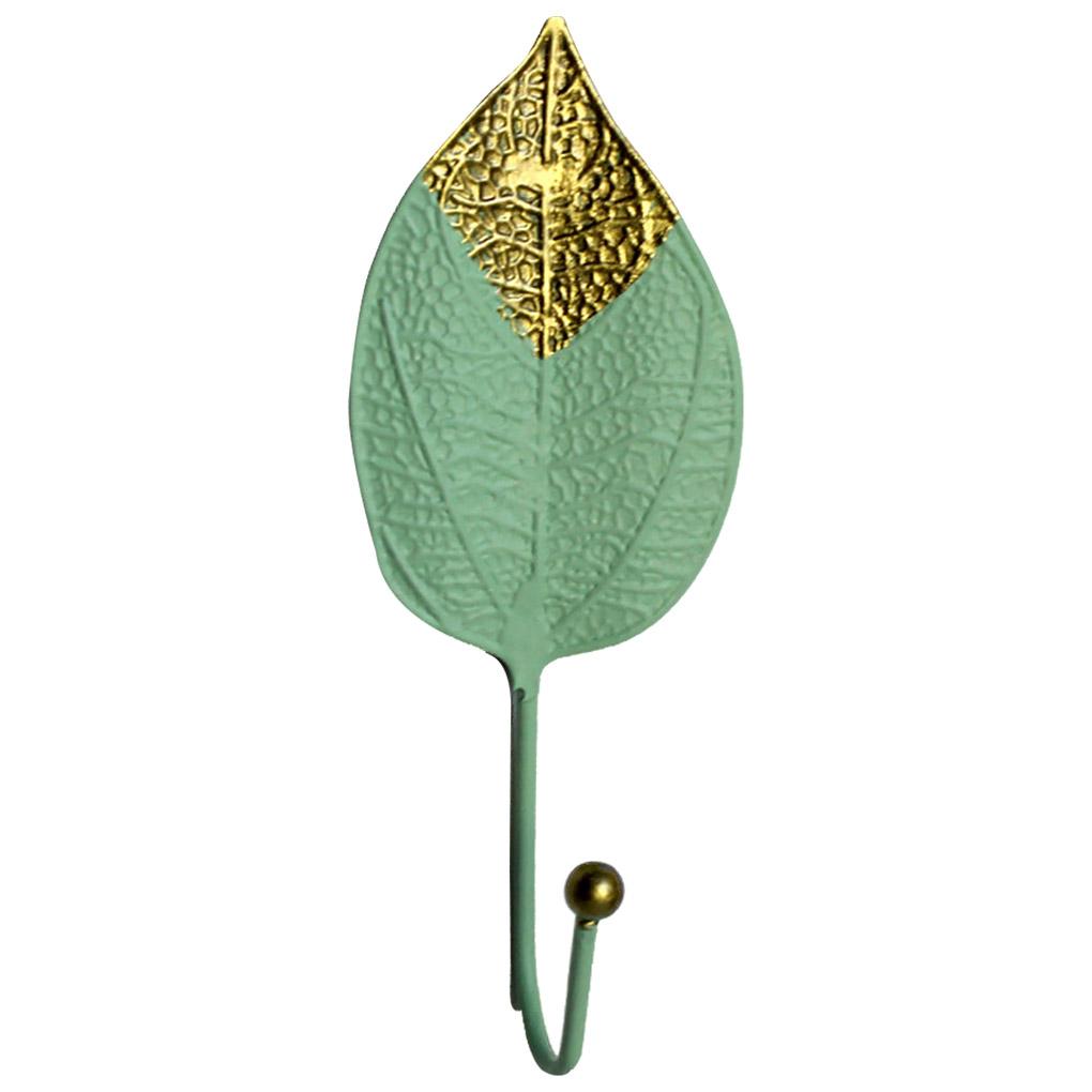 Nordic Green Gold Single Leaf Hanging Hook Mini Wall Key Hook Home green f
Nordic Green Gold Single Leaf Hanging Hook Mini Wall Key Hook Home green f