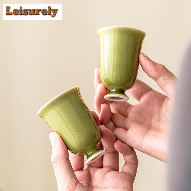 2 шт./набор чашек для чая Yaozhou Kiln Celadon Tea Dust Green High Foot Fragrant Cup Tea Descuit Single Mug Personal Master Cup Teaset 50 мл
2 шт./набор чашек для чая Yaozhou Kiln Celadon Tea Dust Green High Foot Fragrant Cup Tea Descuit Single Mug Personal Master Cup Teaset 50 мл