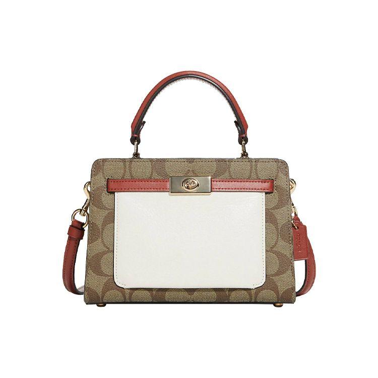 Coach Lane 20 Classic Monogram Turnlock Color Block Canvas And Leather Tote Shoulder Crossbody Bag Women bags Khaki White C8318-IMLOT Basic Set (Bag+Dust Bag)
Coach Lane 20 Classic Monogram Turnlock Color Block Canvas And Leather Tote Shoulder Crossbody Bag Women bags Khaki White C8318-IMLOT Basic Set (Bag+Dust Bag)