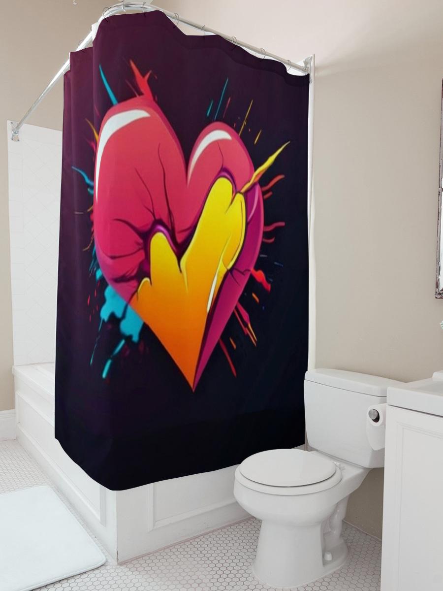 Colorful Heart Waterproof Shower Curtain W60H190(CM)-1 Pcs
Colorful Heart Waterproof Shower Curtain W60H190(CM)-1 Pcs