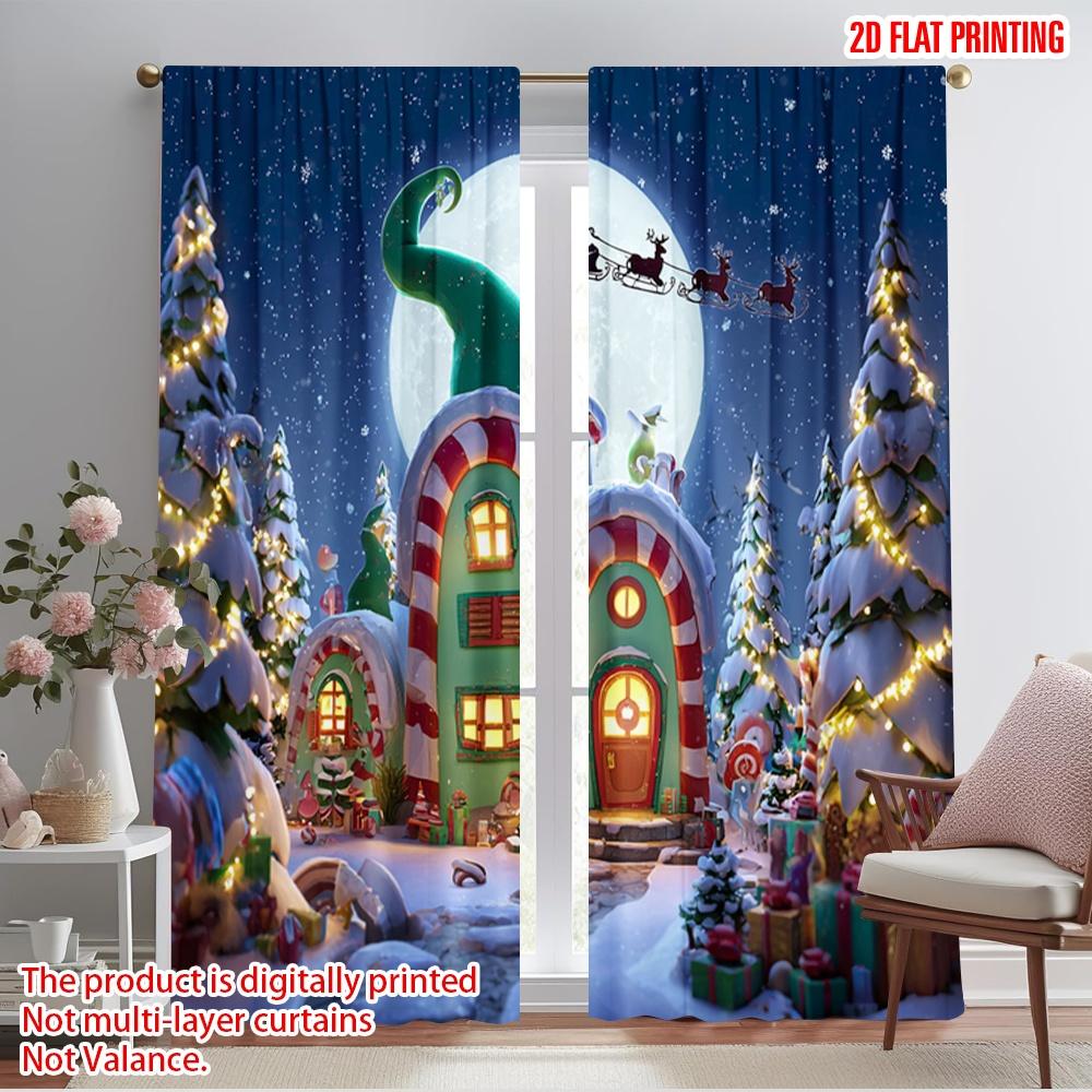 2pcs,2D plane printing Creative Curtains Christmas Elf House Durable Polyester (without rod) Holiday Perfect for Bedroom & 52.50×116.00 CM 2pcs
2pcs,2D plane printing Creative Curtains Christmas Elf House Durable Polyester (without rod) Holiday Perfect for Bedroom & 52.50×116.00 CM 2pcs