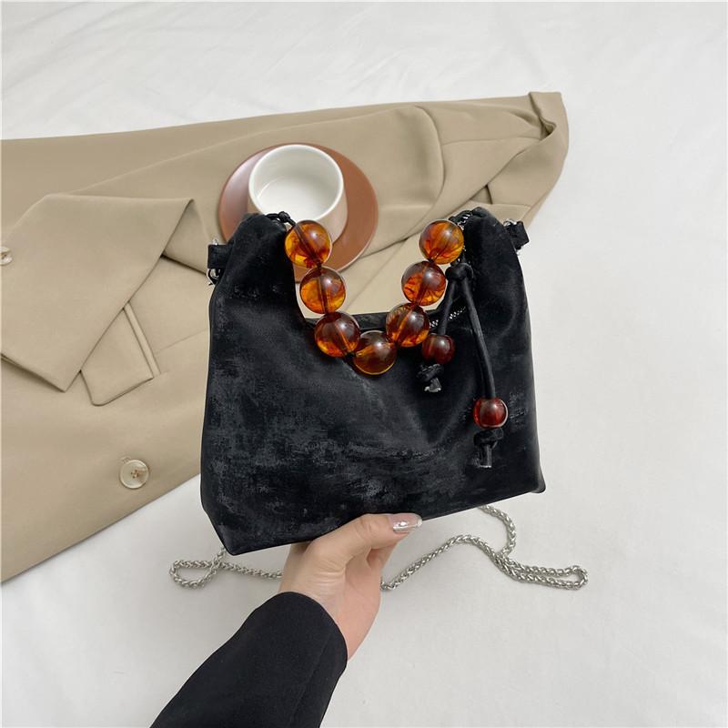 Простая повседневная сумка-мессенджер в стиле ретро, сумка-полумесяц, сумка для поездок на работу, летняя новая модная сумка на плечо 2024 года чёрный