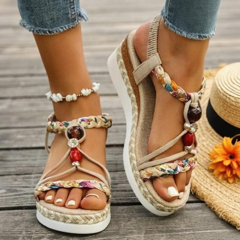 Fashion T-Strap Platform Sandals for Women Mix Color Elastic Band Wedge Sandals Woman Summer Daily Open Toe Sandalias Female 43 бежевий
Fashion T-Strap Platform Sandals for Women Mix Color Elastic Band Wedge Sandals Woman Summer Daily Open Toe Sandalias Female 43 бежевий