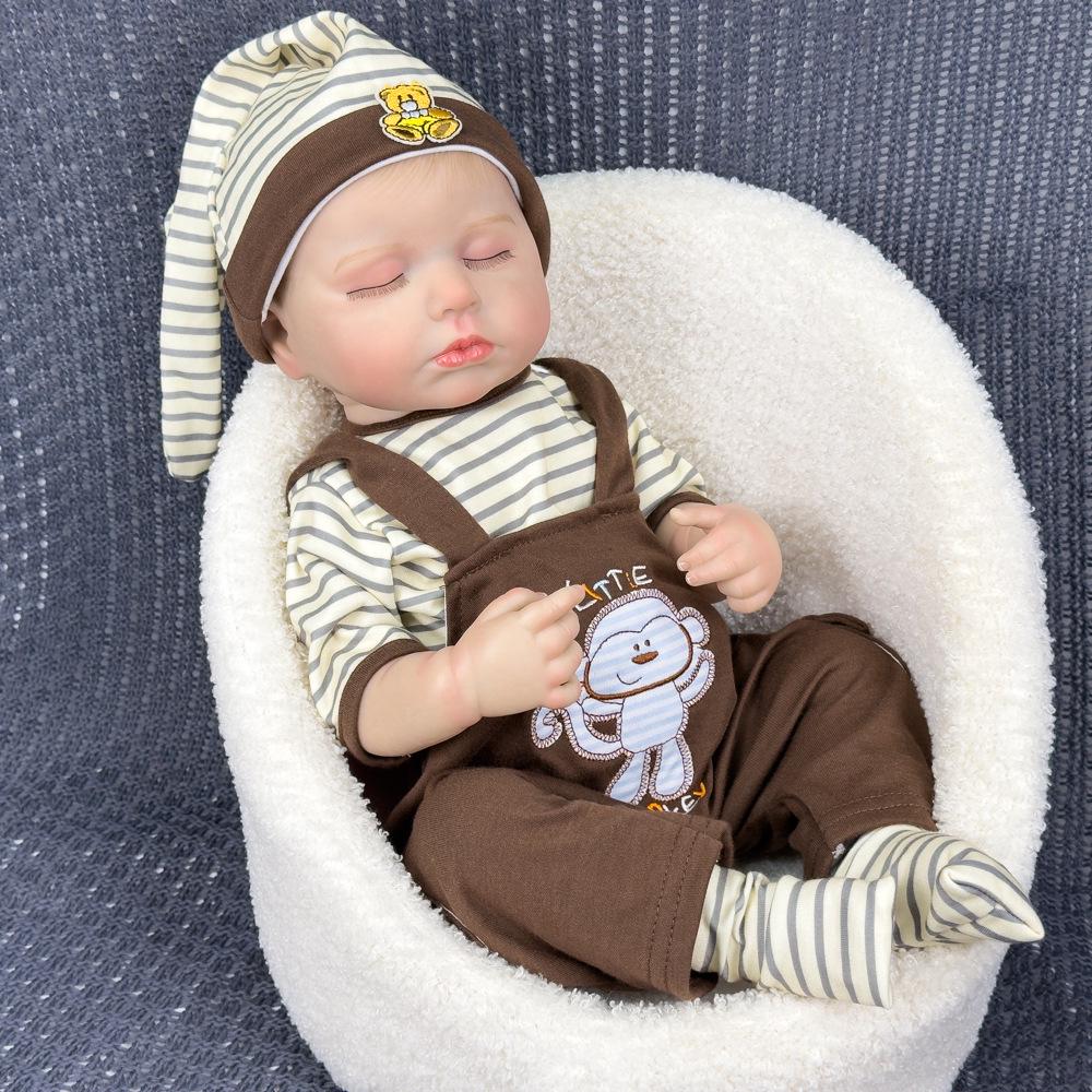 18-Inch Loulou Reborn Baby Doll - Cute Gift for Children, Boy with Closed Eyes 20-inch Cloth Body with Detailed Painting
18-Inch Loulou Reborn Baby Doll - Cute Gift for Children, Boy with Closed Eyes 20-inch Cloth Body with Detailed Painting