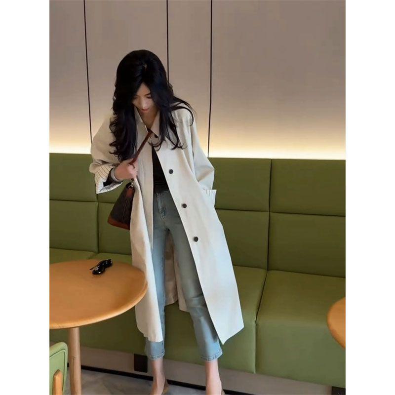 Korean-Style Double-Breasted Women s Trench Coat - Autumn 2025 Commuter Collection: Relaxed, Versatile, Long Fit S
Korean-Style Double-Breasted Women s Trench Coat - Autumn 2025 Commuter Collection: Relaxed, Versatile, Long Fit S