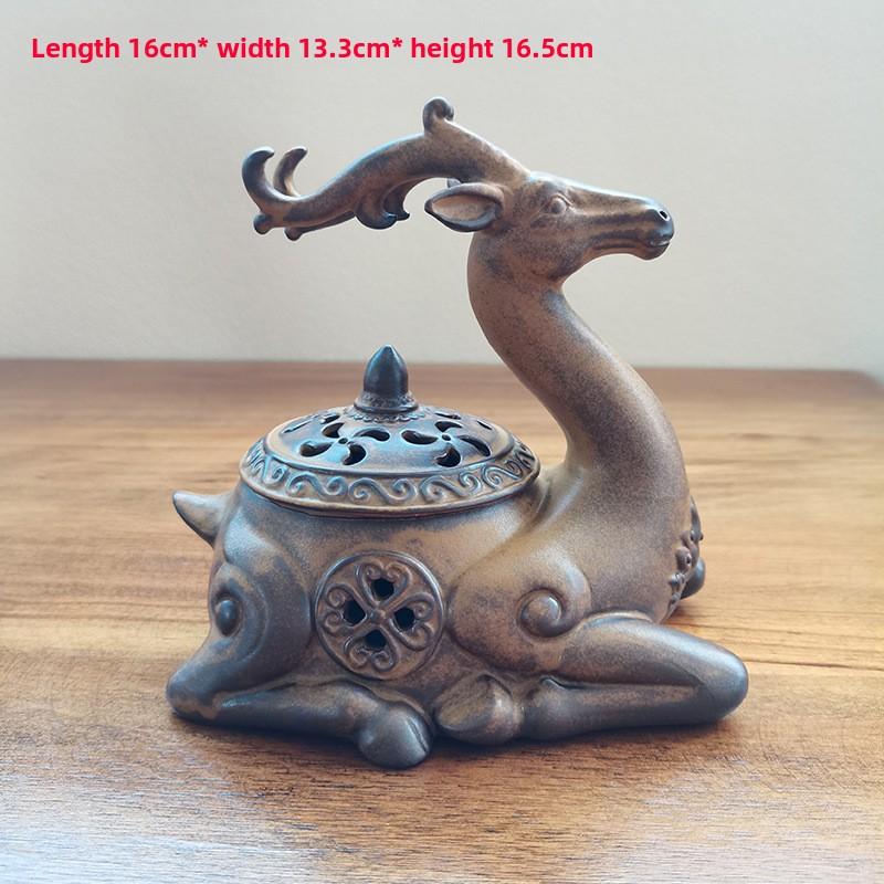 Ceramic Deer Vintage Incense Burner Coil Holder Zen Aromatherapy for Home Buddhist Altar Meditation Decor Gift
Ceramic Deer Vintage Incense Burner Coil Holder Zen Aromatherapy for Home Buddhist Altar Meditation Decor Gift
