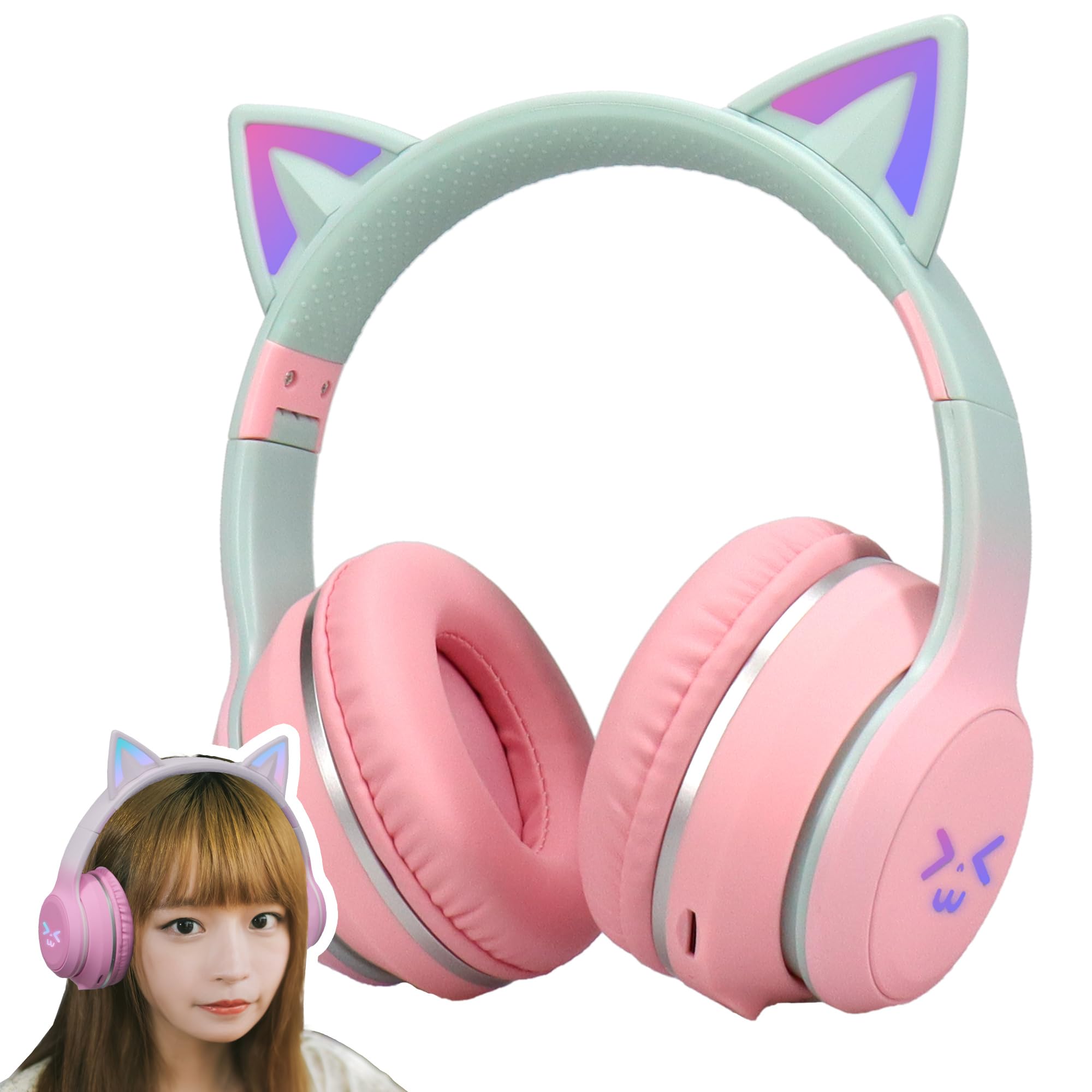 Ink Chips Cat Ear Wireless Bluetooth for Kids and Wired and Cat Pink Headphones, 5.3, Adults, Built-in Microphone, Wireless, Ears, HZ-BT612, Gift, рожевий
Ink Chips Cat Ear Wireless Bluetooth for Kids and Wired and Cat Pink Headphones, 5.3, Adults, Built-in Microphone, Wireless, Ears, HZ-BT612, Gift, рожевий