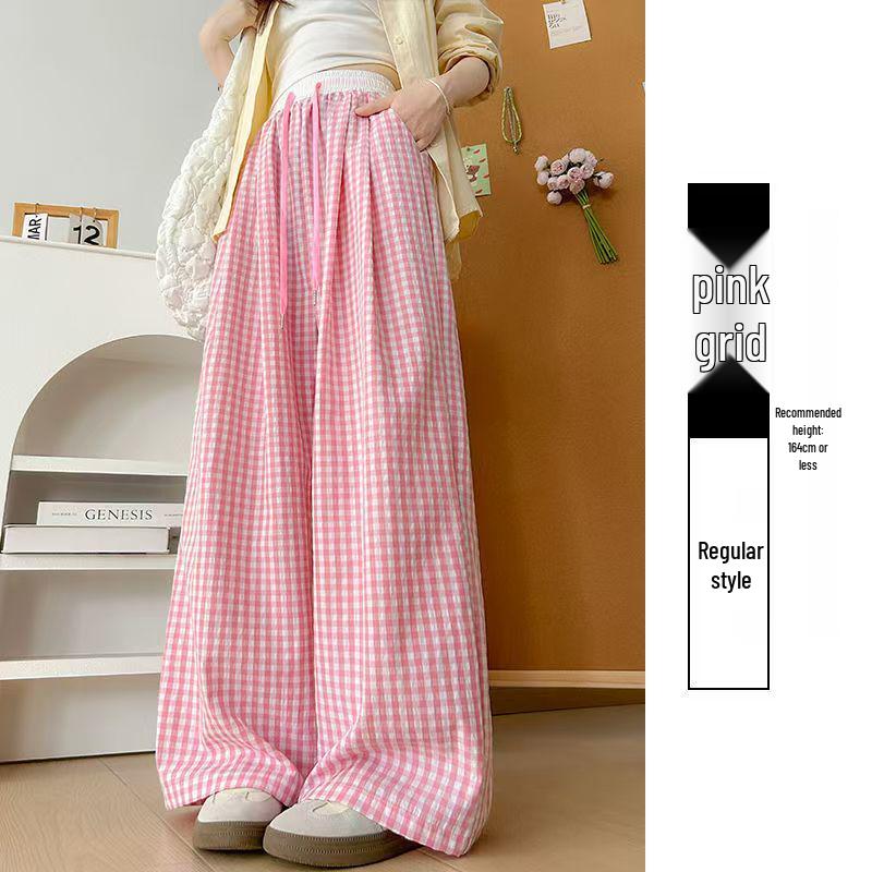 Women s Dopamine Bright Plaid Ice Silk Summer Pants - Loose, Wide-Leg, Casual Fit No Pocket Version: One Size (80-135 jin) розовый
Women s Dopamine Bright Plaid Ice Silk Summer Pants - Loose, Wide-Leg, Casual Fit No Pocket Version: One Size (80-135 jin) розовый
