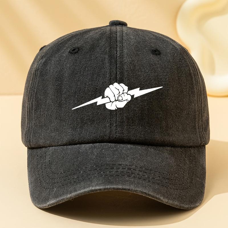 Men s Trendy Versatile Baseball Cap Personalized Lightning Fist Print Washed Retro Casual Outdoor Sports Fishing Hat чёрный
Men s Trendy Versatile Baseball Cap Personalized Lightning Fist Print Washed Retro Casual Outdoor Sports Fishing Hat чёрный