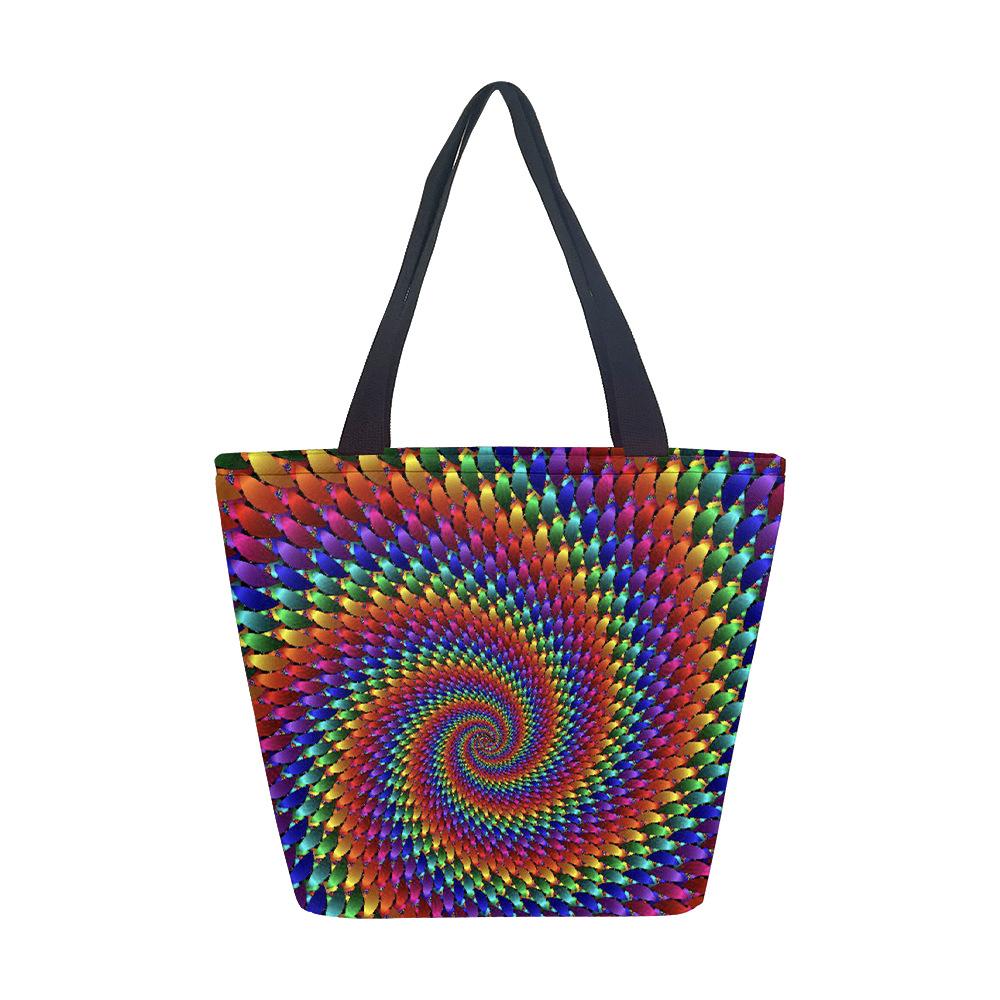 Женская сумка без темы для девочек, сумка через плечо, напечатанная холщовая сумка, модная трендовая сумка-тоут большой емкости