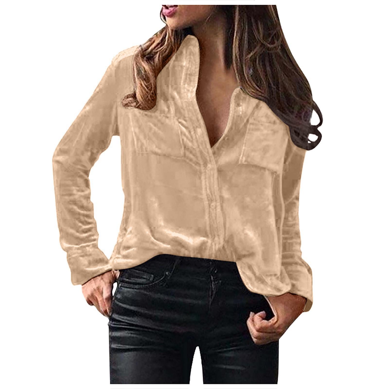 Women s Winter Fashion Velvet Long Sleeve Button Pocket Casual Shirt Top S бежевий
Women s Winter Fashion Velvet Long Sleeve Button Pocket Casual Shirt Top S бежевий