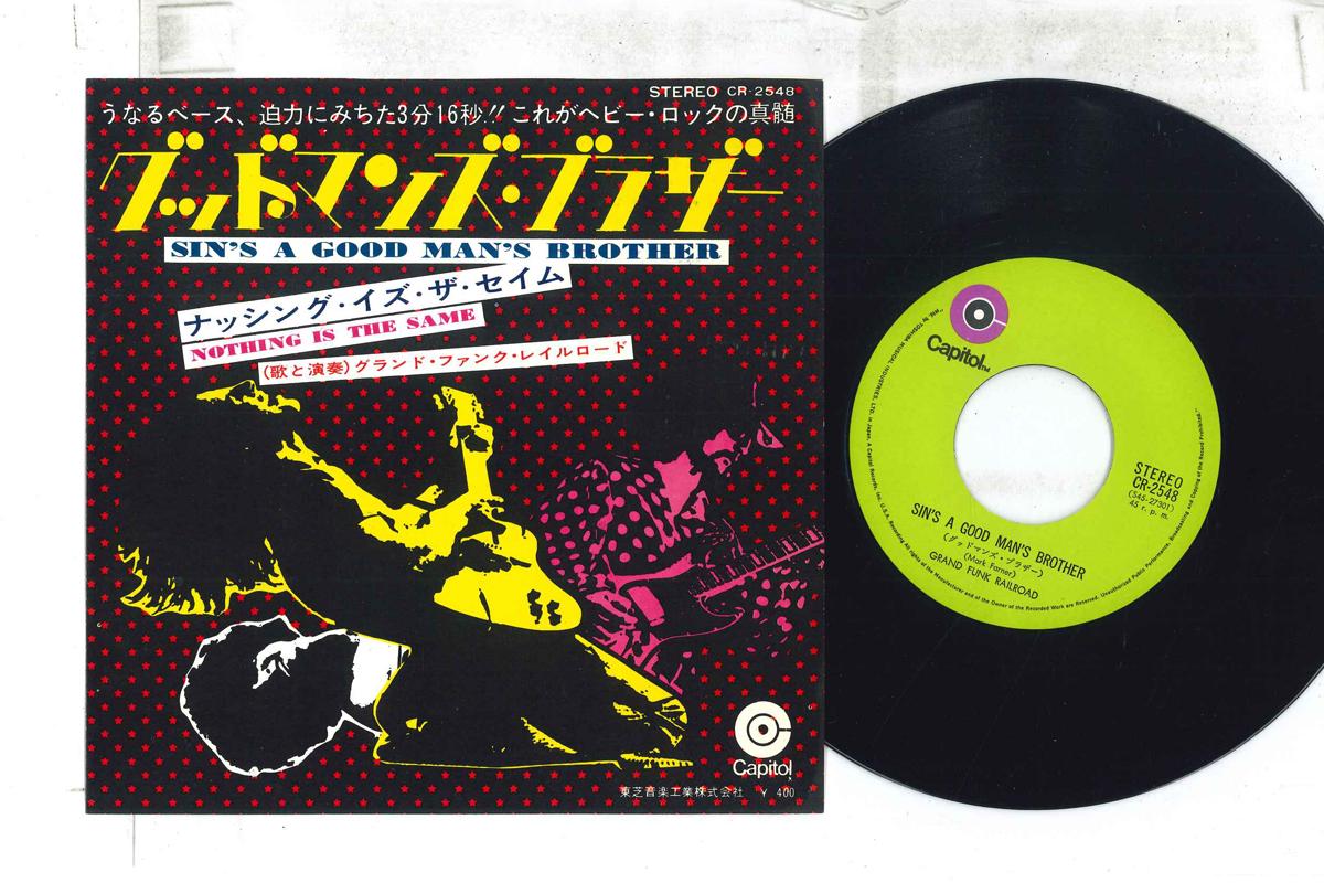 7inch Record GRAND FUNK RAILROAD - Sin s A Good Man s Brother CR2548 CAPITOL 1970 Japan Rock Used
7inch Record GRAND FUNK RAILROAD - Sin s A Good Man s Brother CR2548 CAPITOL 1970 Japan Rock Used