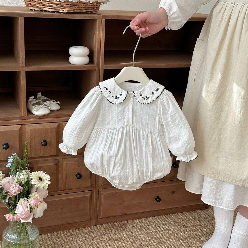 Infant 2026 Spring Korean Style Doll Collar Romper for Baby Girls, Fashionable Hundred-Day Princess Thin One-Piece Crawling Suit White 66
Infant 2026 Spring Korean Style Doll Collar Romper for Baby Girls, Fashionable Hundred-Day Princess Thin One-Piece Crawling Suit White 66