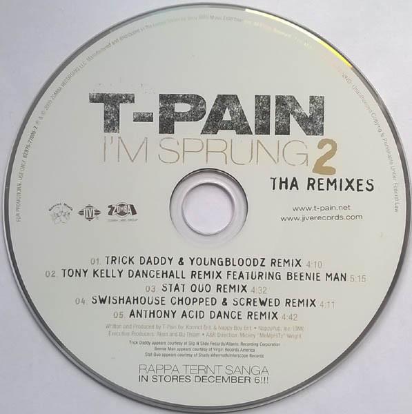 CD T-PAIN - I m Sprung 2 Tha Remixes 82876770052PROM Jive 2005 US Rap & Hip-Hop/R&B Used
CD T-PAIN - I m Sprung 2 Tha Remixes 82876770052PROM Jive 2005 US Rap & Hip-Hop/R&B Used