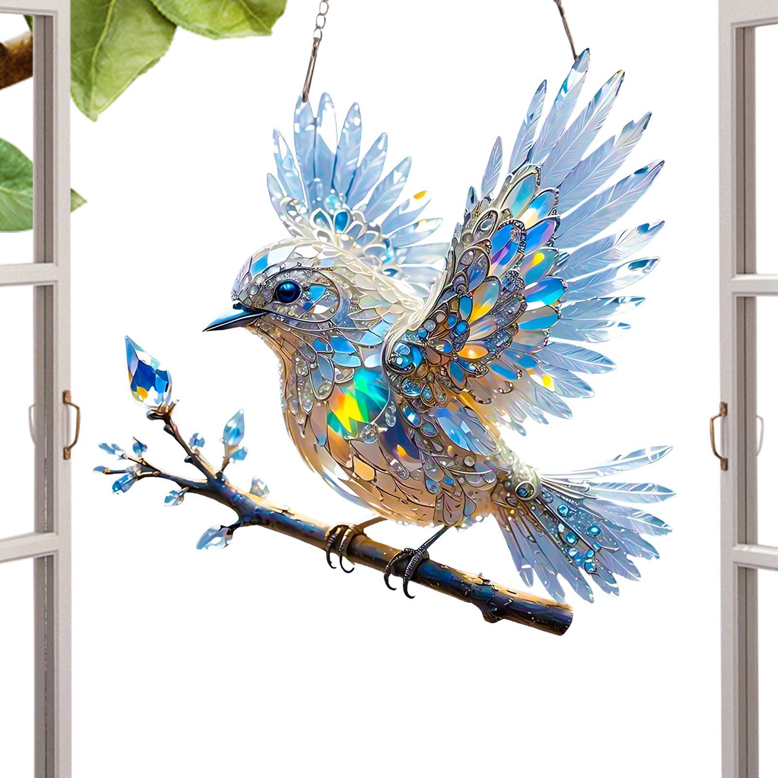 2D Acrylic Diamond Art Hummingbird Window Hanging Decor Crystal Bluebird Stained Art Ornament Outdoor Garden Decoration CN
2D Acrylic Diamond Art Hummingbird Window Hanging Decor Crystal Bluebird Stained Art Ornament Outdoor Garden Decoration CN