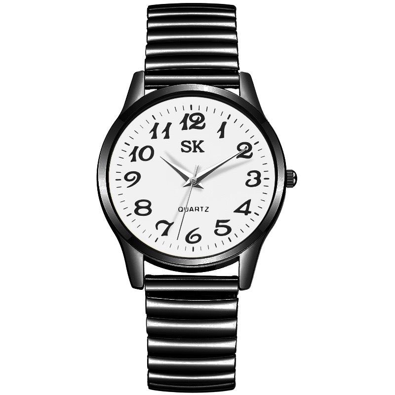 Ретро кварцевые часы на эластичном ремешке: Черно-белый циферблат с крупными цифрами, унисекс дизайн для пар
Ретро кварцевые часы на эластичном ремешке: Черно-белый циферблат с крупными цифрами, унисекс дизайн для пар