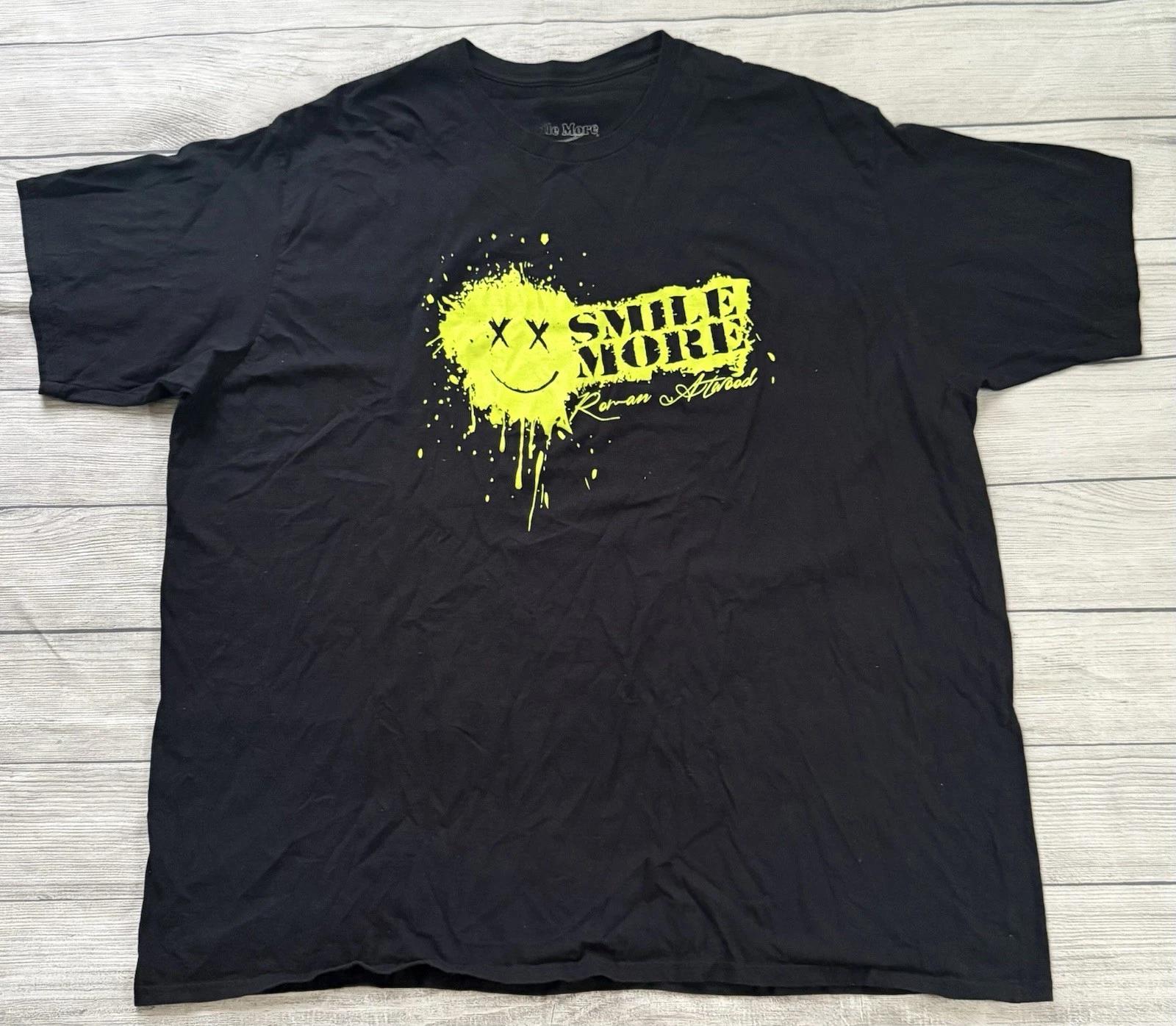 Roman Atwood Smile More Paint Splatter T-shirt Size 5XL Black Neon Yellow Rare XL
Roman Atwood Smile More Paint Splatter T-shirt Size 5XL Black Neon Yellow Rare XL