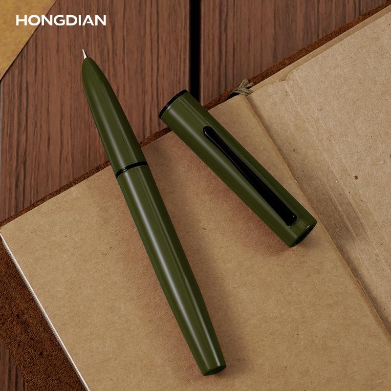 New Hongdian C1 Exquisite Explorer Simple Classic Retro Fountain Pen EF F Hooded Nib School Office Supplies Writing Ink Pens (Green,Bent(0.6mm)) зелений
New Hongdian C1 Exquisite Explorer Simple Classic Retro Fountain Pen EF F Hooded Nib School Office Supplies Writing Ink Pens (Green,Bent(0.6mm)) зелений