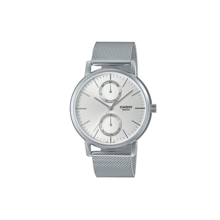 Casio Standard Series 50M Water Resistant Quartz Movement Stainless Steel Strap Watch Men watches Silver MTP-B310M-7AV Silver Dial
Casio Standard Series 50M Water Resistant Quartz Movement Stainless Steel Strap Watch Men watches Silver MTP-B310M-7AV Silver Dial