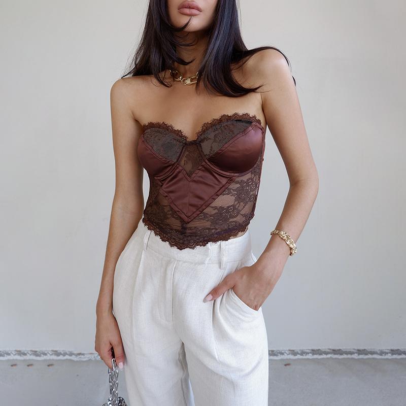 WannaThis кружева Лоскутная трубка Топ без бретелек Сексуальный Элегантный Нерегулярный Подол Прозрачный Бак 2022 Лето Женский Топ
WannaThis кружева Лоскутная трубка Топ без бретелек Сексуальный Элегантный Нерегулярный Подол Прозрачный Бак 2022 Лето Женский Топ