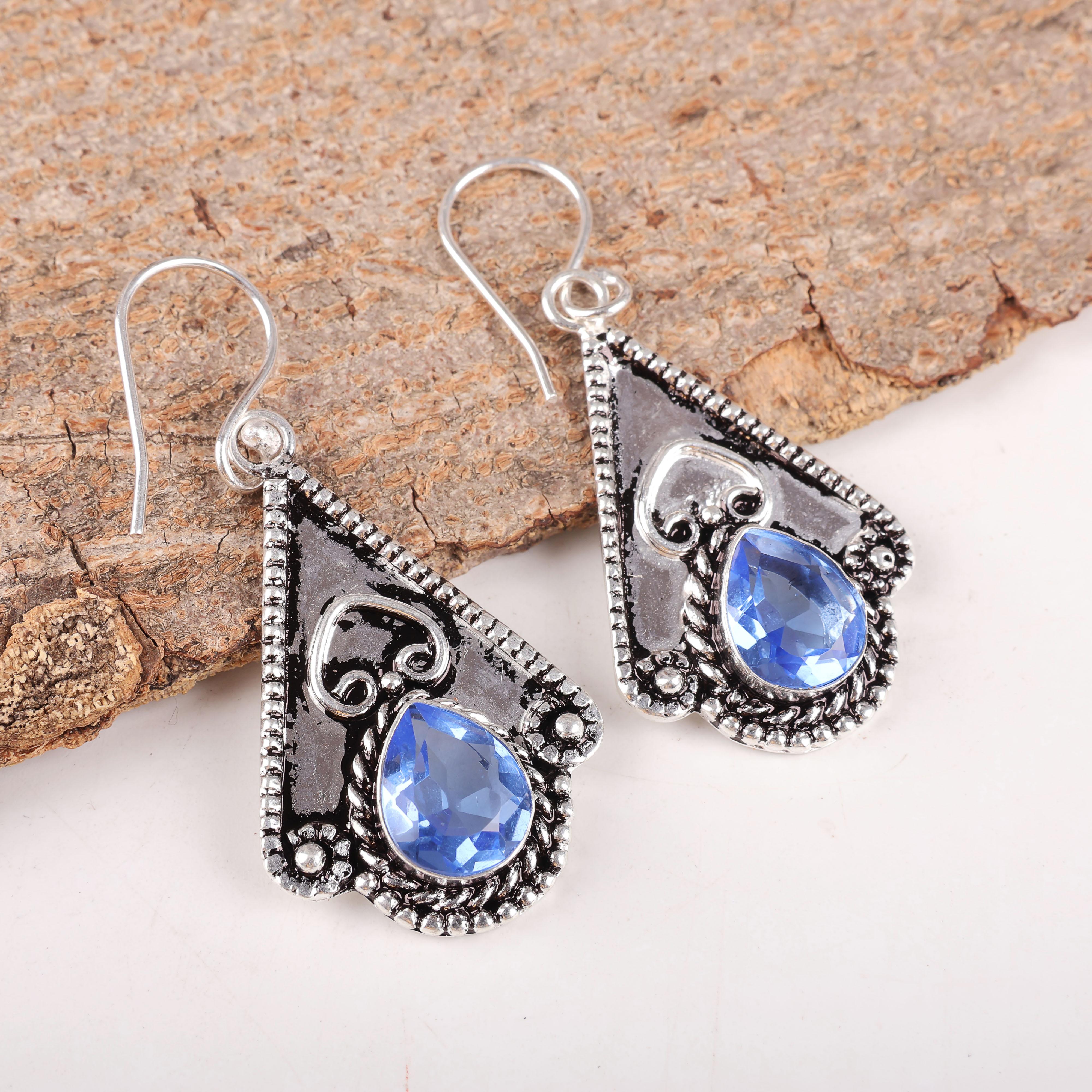 Tanzanite Handmade Gemstone Earrings, 925 Solid Sterling Silver Earrings Antique Jewelry, Earrings For Engagement Gift 2.09 Inches синій
Tanzanite Handmade Gemstone Earrings, 925 Solid Sterling Silver Earrings Antique Jewelry, Earrings For Engagement Gift 2.09 Inches синій