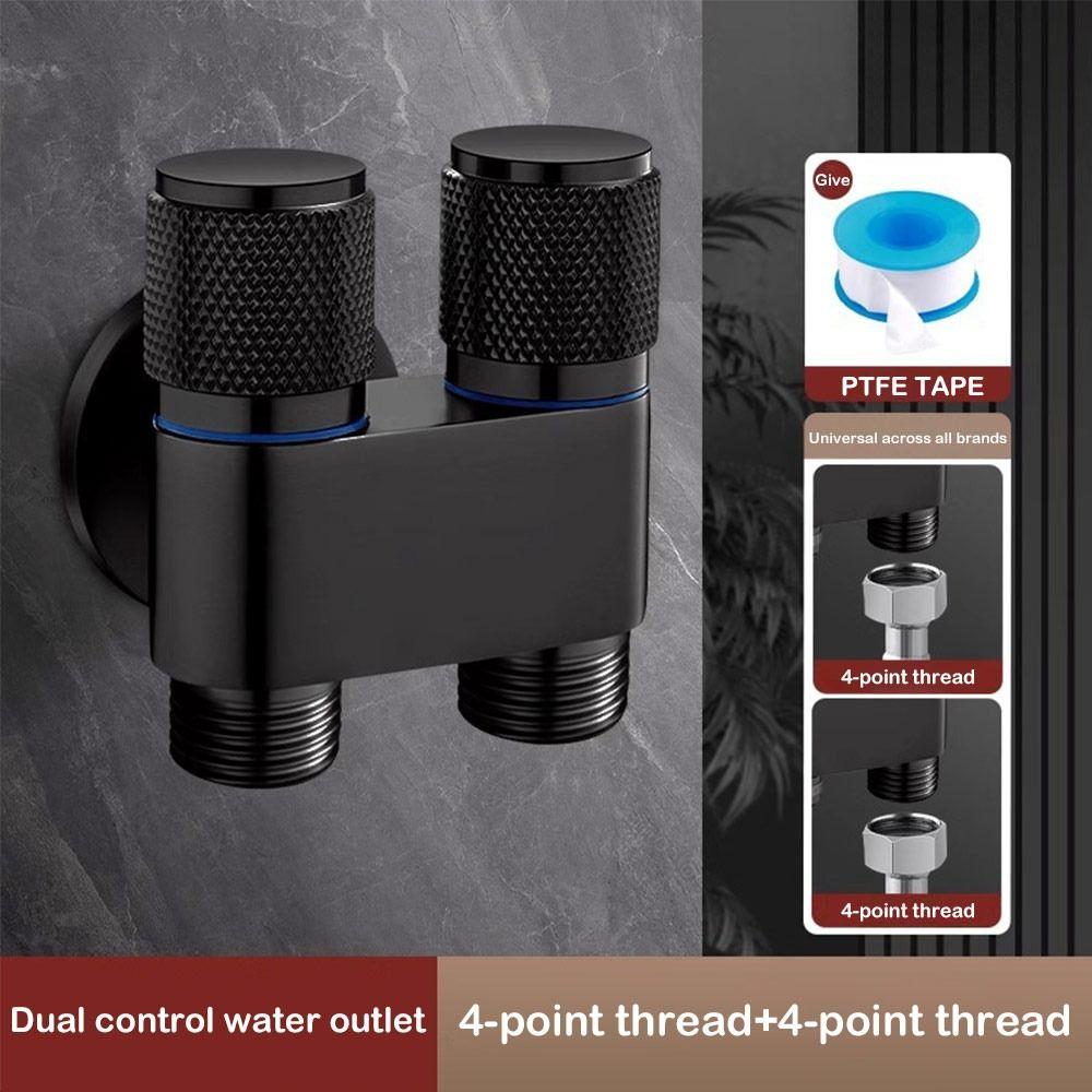 DIY Two Outlet Angle Valve Multifunctional Diverter Valve Washing Machine Inlet Valve Bathroom чорний
DIY Two Outlet Angle Valve Multifunctional Diverter Valve Washing Machine Inlet Valve Bathroom чорний