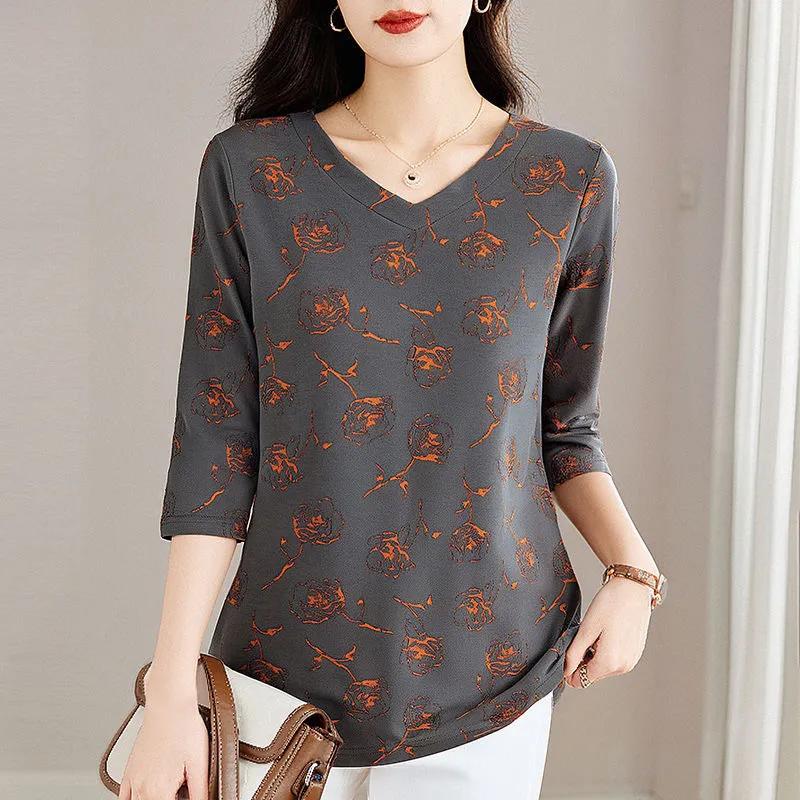 Women s Gray Floral Print V-Neck Half-Sleeve Loose Casual Blouse L темно-сірий колір
Women s Gray Floral Print V-Neck Half-Sleeve Loose Casual Blouse L темно-сірий колір