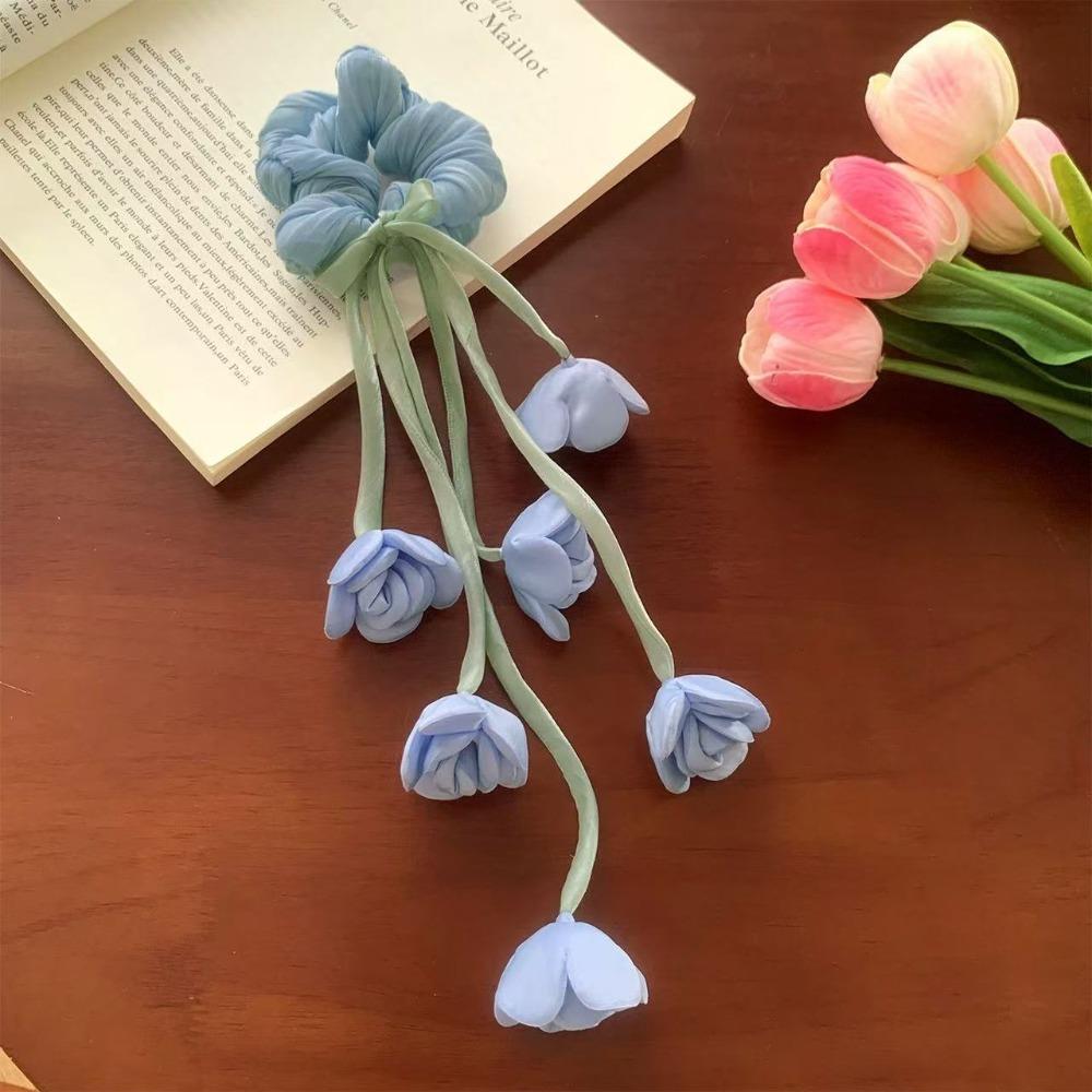 Tulips Floral Floral Scrunchie With Dangling Ribbon Ethereal Design Hair Accessory Le Muguet Dangling Ribbon Decoration Women синий
Tulips Floral Floral Scrunchie With Dangling Ribbon Ethereal Design Hair Accessory Le Muguet Dangling Ribbon Decoration Women синий