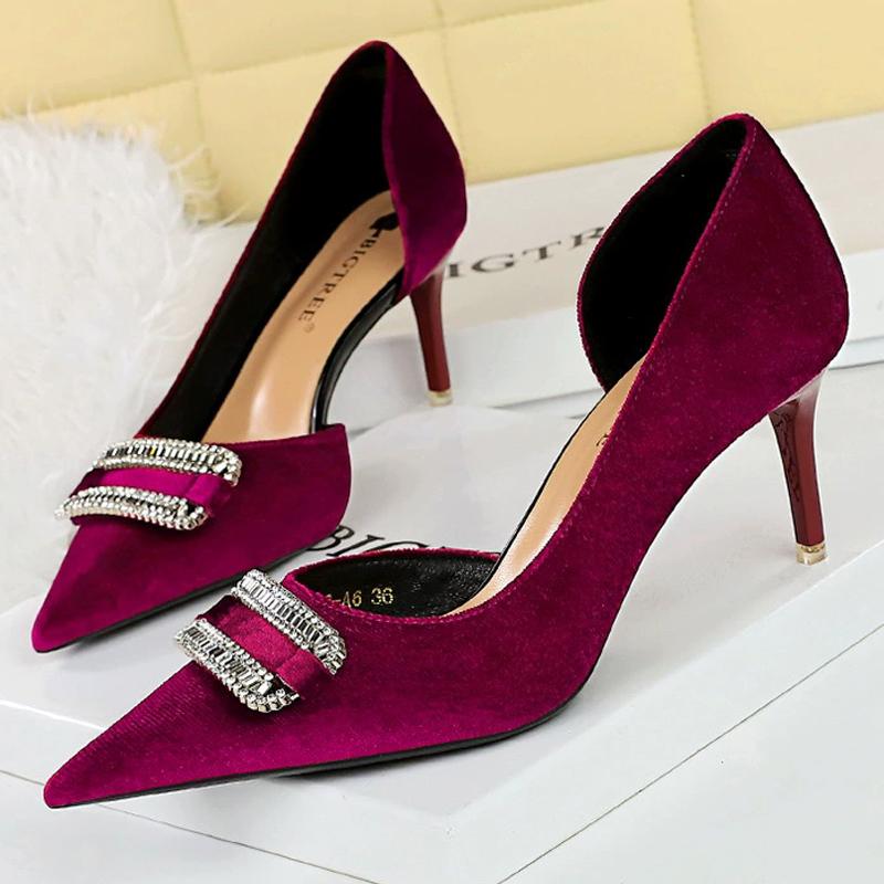 Женские туфли-лодочки на каблуке 10,5 см, дизайн с пряжкой из стразов, роскошные и благородные банкетные туфли, туфли-стилет на высоком каблуке, модная женская обувь 34
Женские туфли-лодочки на каблуке 10,5 см, дизайн с пряжкой из стразов, роскошные и благородные банкетные туфли, туфли-стилет на высоком каблуке, модная женская обувь 34