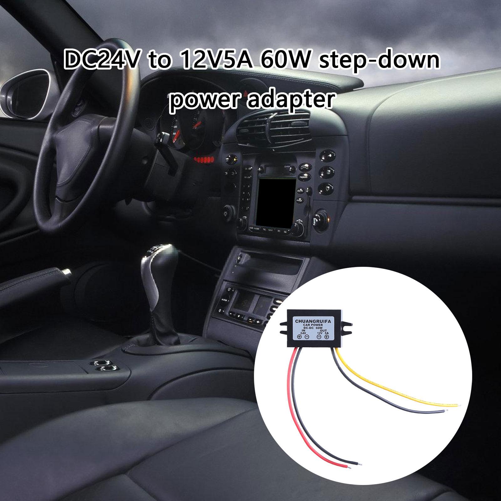 24V to 12V 5A 60W Waterproof Step Down Power Adapter for Car LED Lights and Dash Camera Converter Module Regulator
24V to 12V 5A 60W Waterproof Step Down Power Adapter for Car LED Lights and Dash Camera Converter Module Regulator